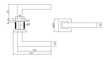 ProGriff TD-Quadros QRG auf Rosette– Edelstahl